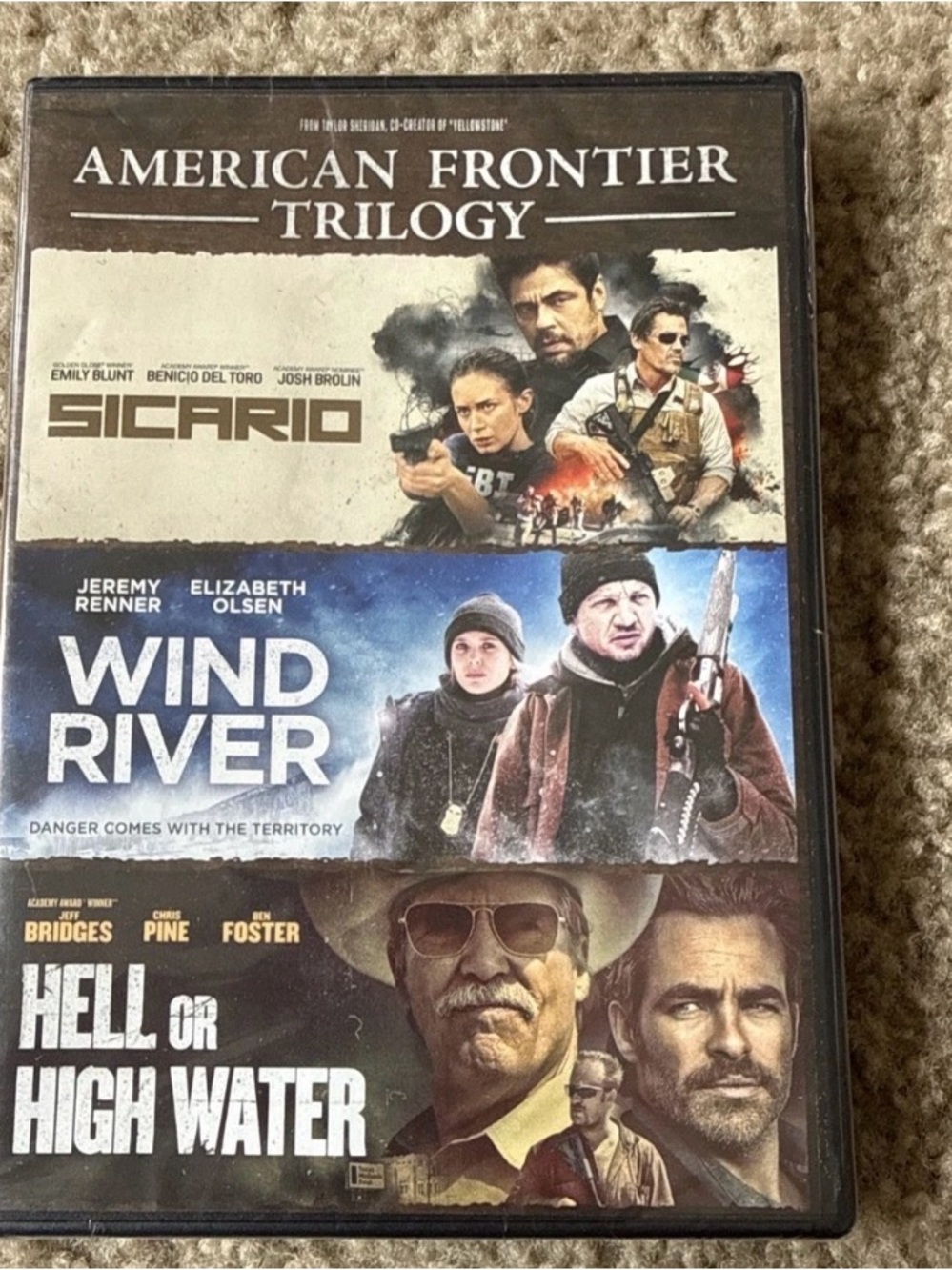 Taylor Sheridan’s American Frontier Trilogy DVD Collection 3 Excellent Movies
